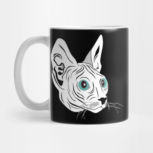 White cat Mug